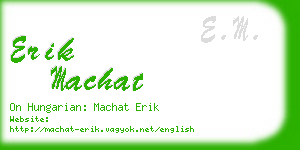 erik machat business card